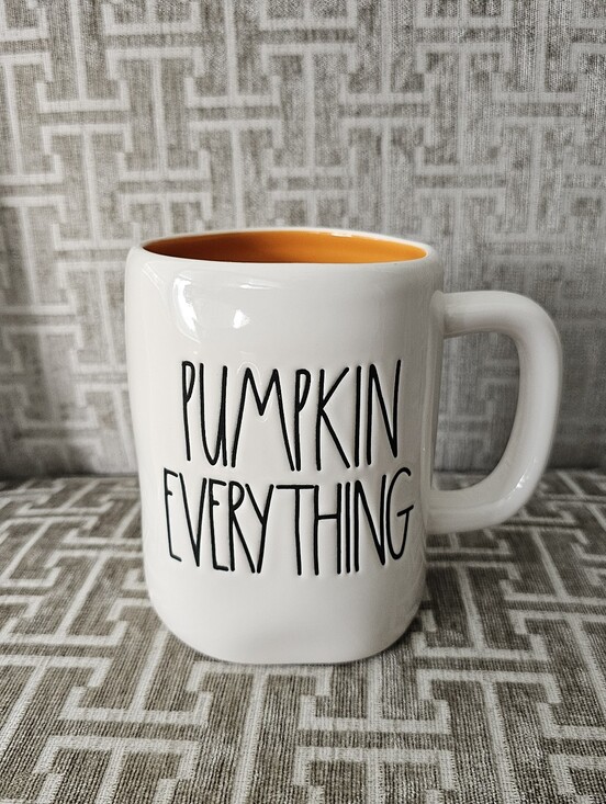 Rae Dunn Other - Rae Dunn PUMPKIN EVERYTHING Fall Halloween Mug Orange Interior NWOT